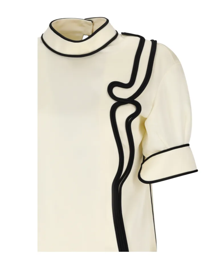 Short-Sleeved Straight-Hem Top