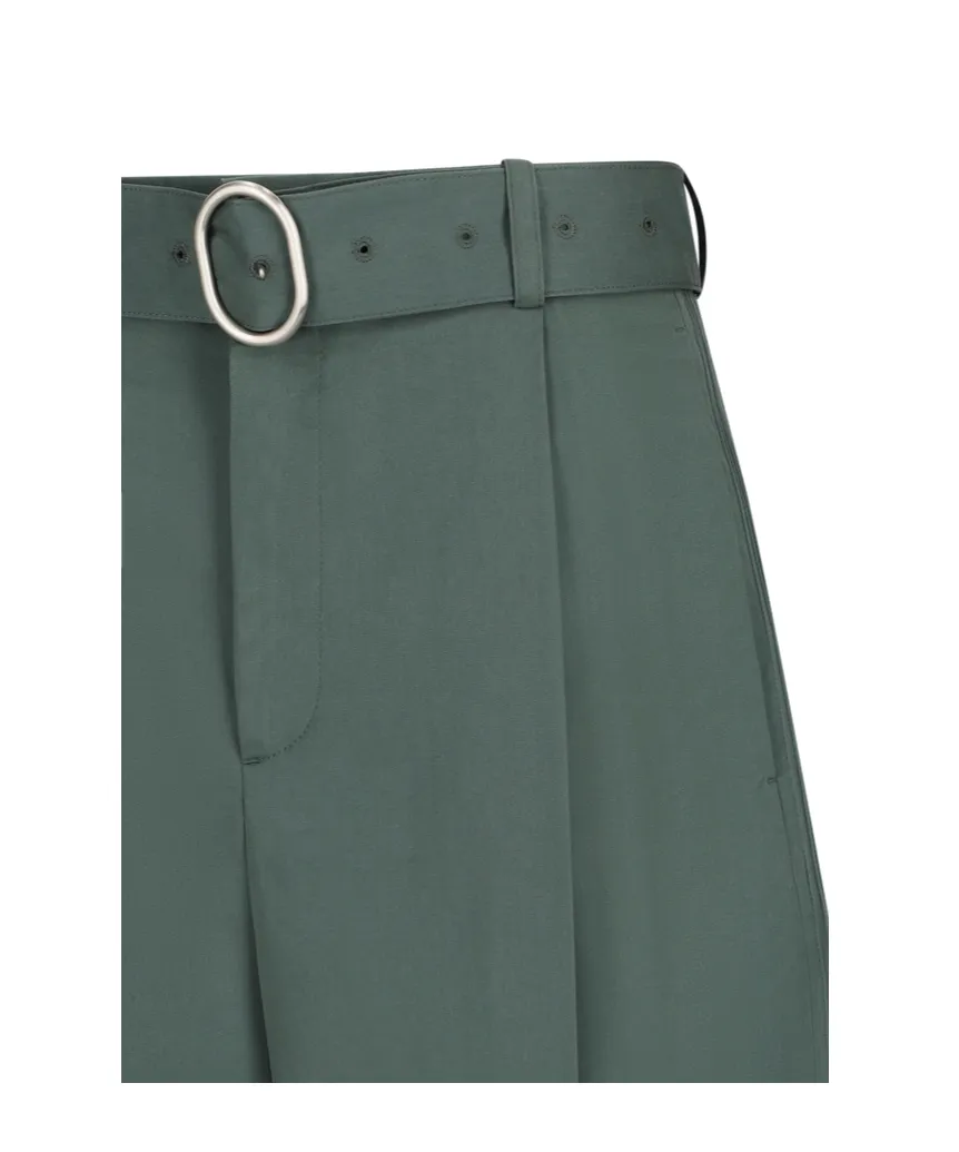 Knee-Length Belted Shorts