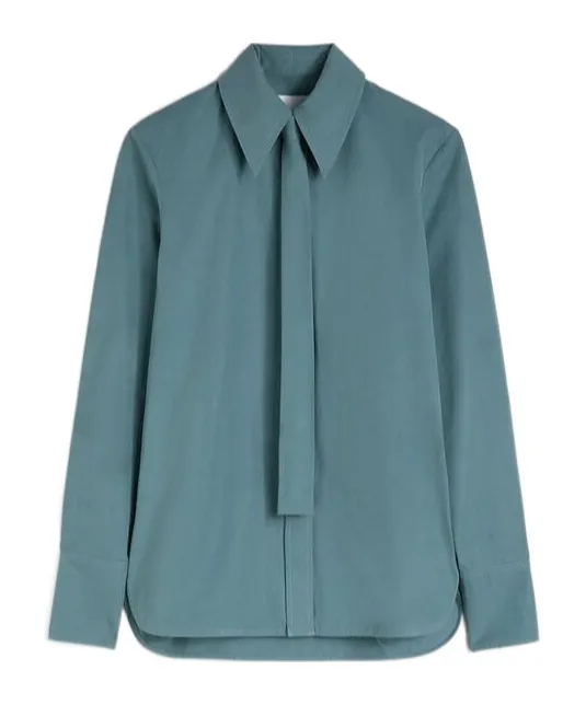 Tie-Detail Cotton Shirt