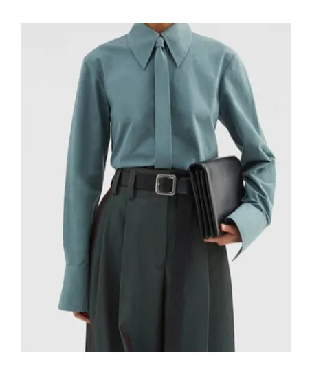 Tie-Detail Cotton Shirt