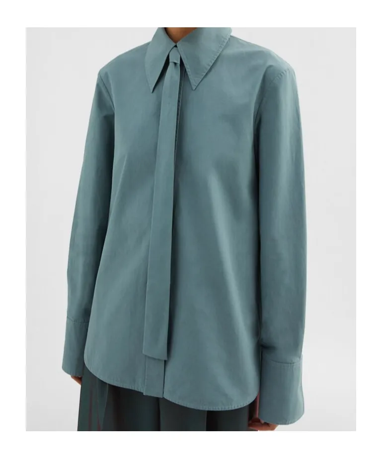 Tie-Detail Cotton Shirt