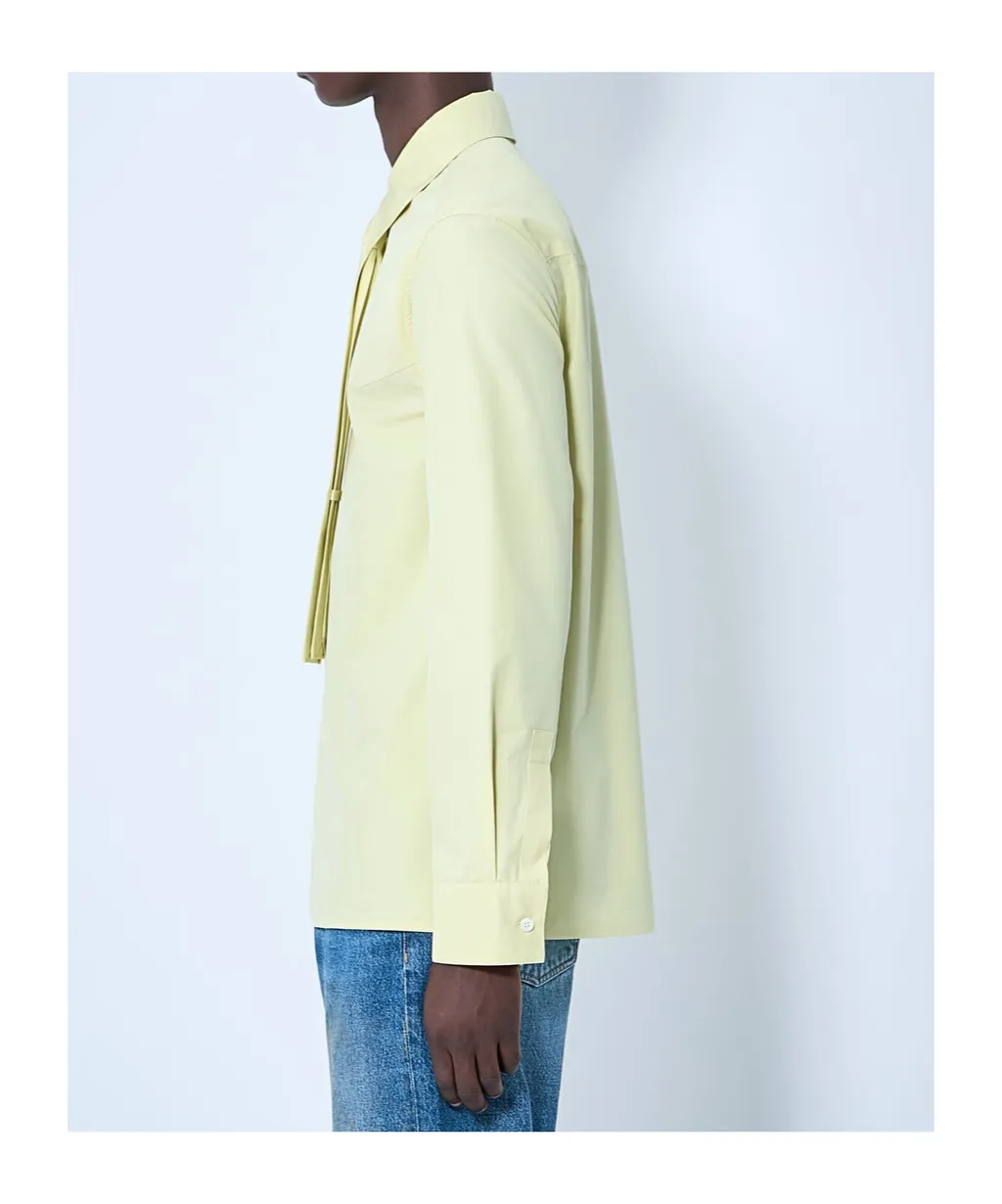 Tie-Detailed Poplin Shirt