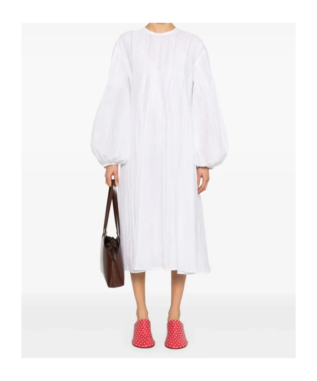 Pleated Midi Dress