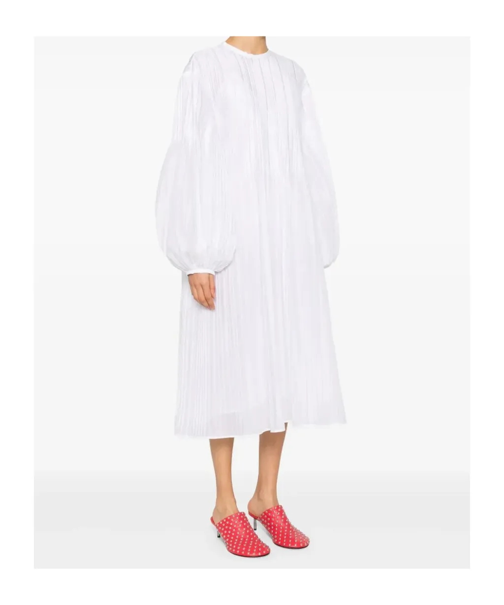 Pleated Midi Dress
