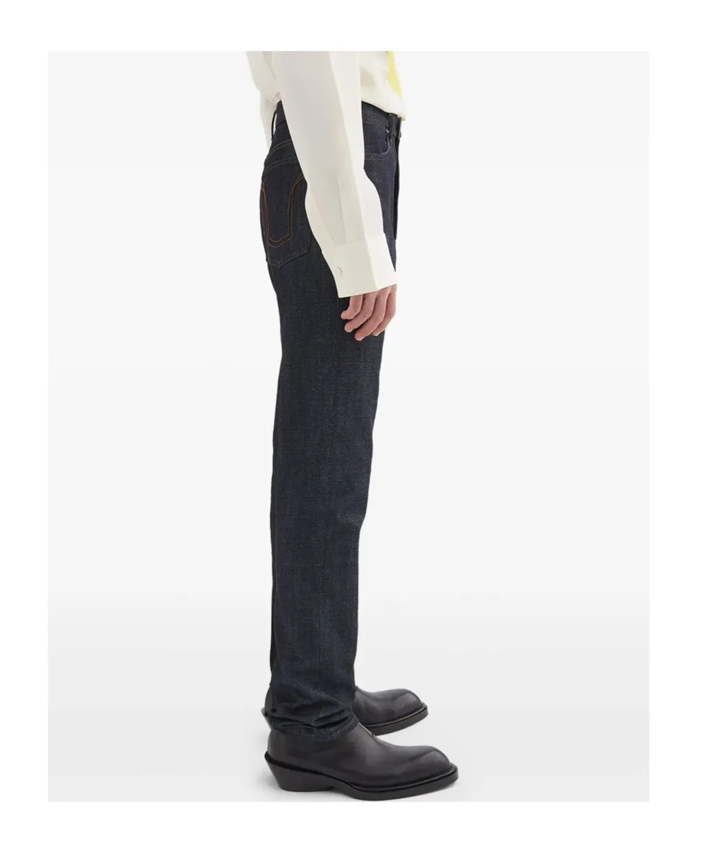 Mid-Rise Straight-Leg Jeans