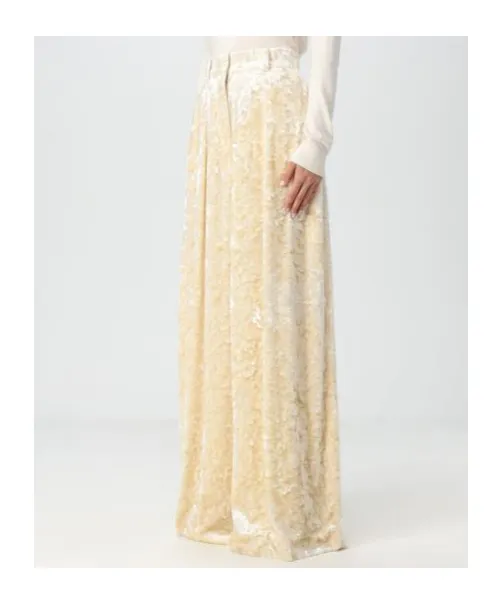 High-Shine Wide-Leg Trousers