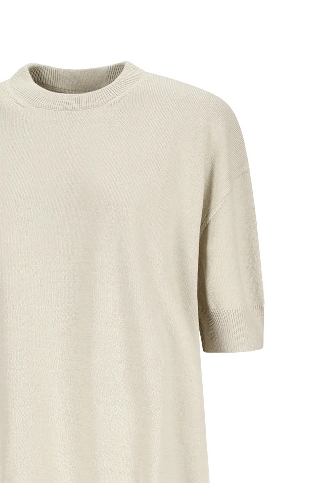 Round Neck Knitted T-Shirt