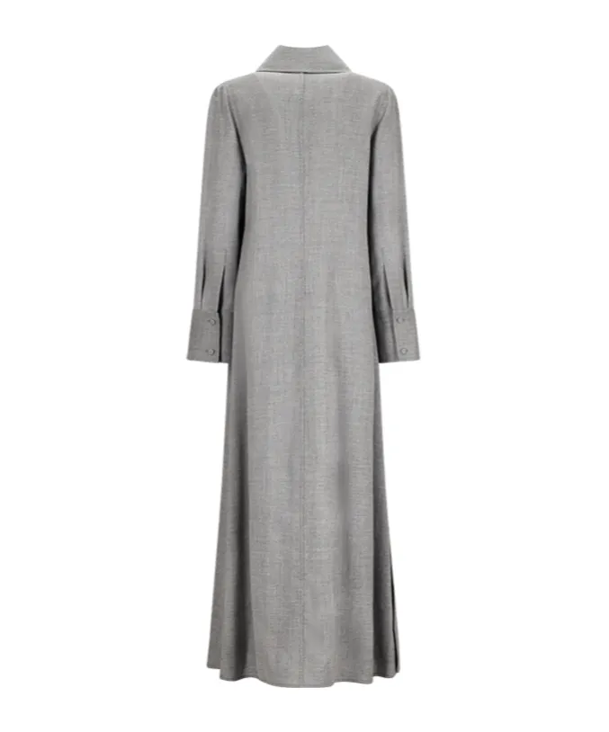 Collared Long-Sleeve Dress