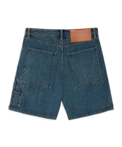 Logo-Patch Straight-Leg Denim Shorts