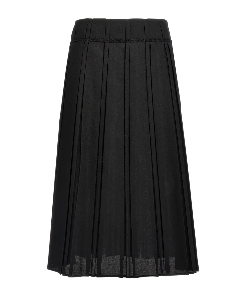 Pleated Midi Skirt