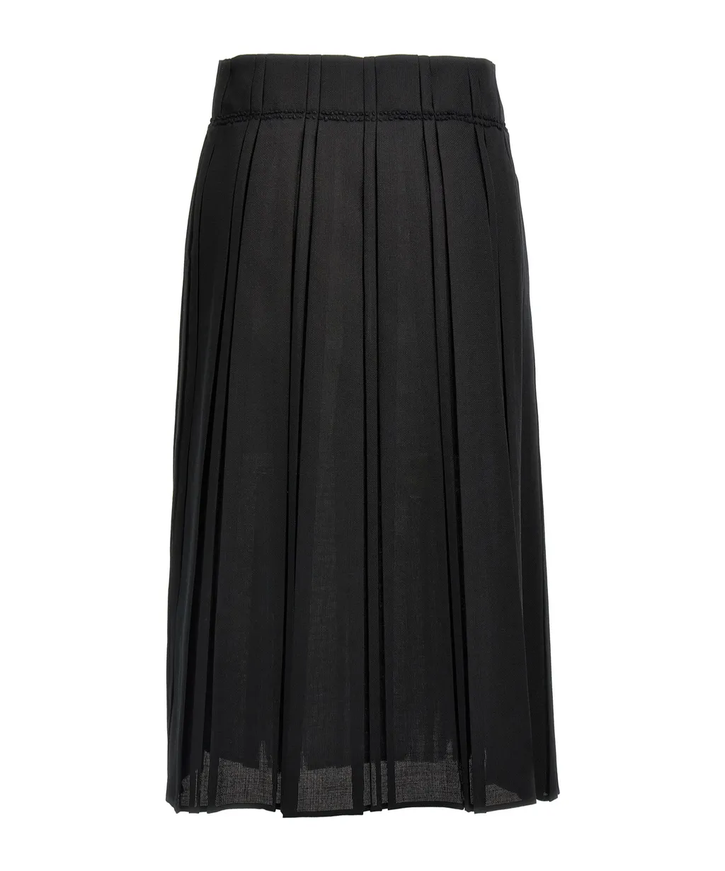 Pleated Midi Skirt