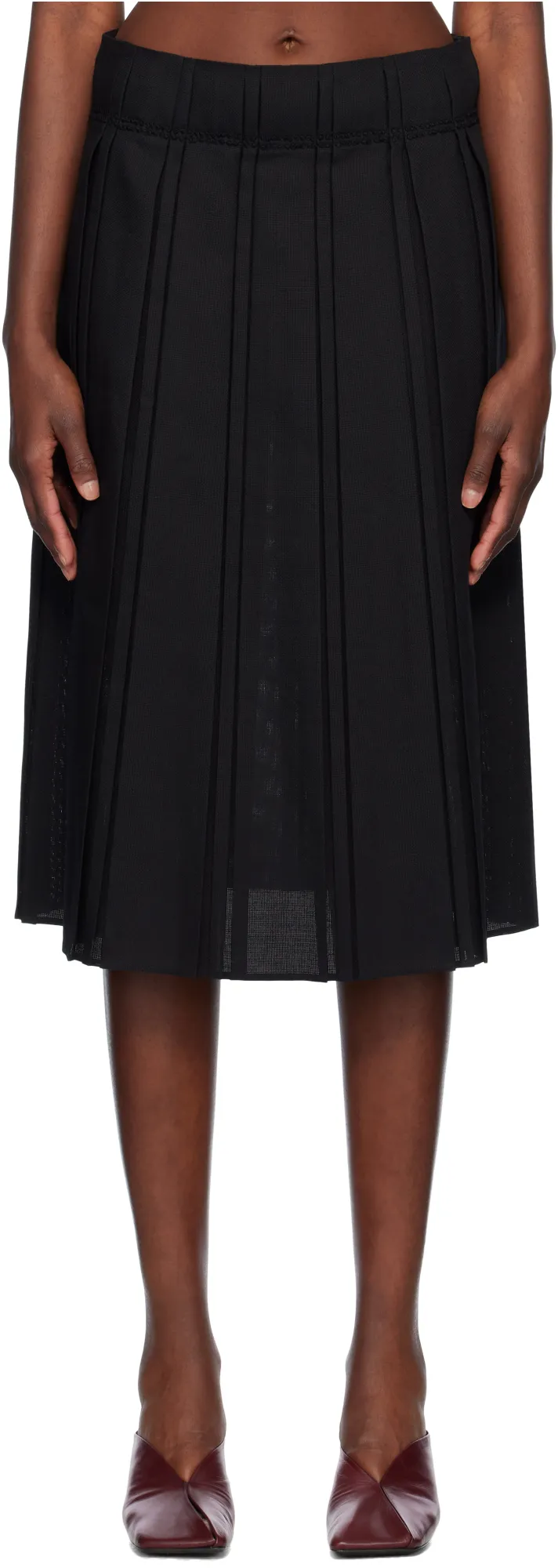 Pleated Midi Skirt