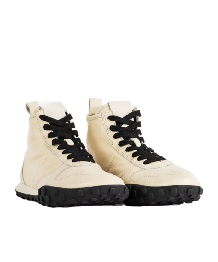Leather High-Top Sneakers