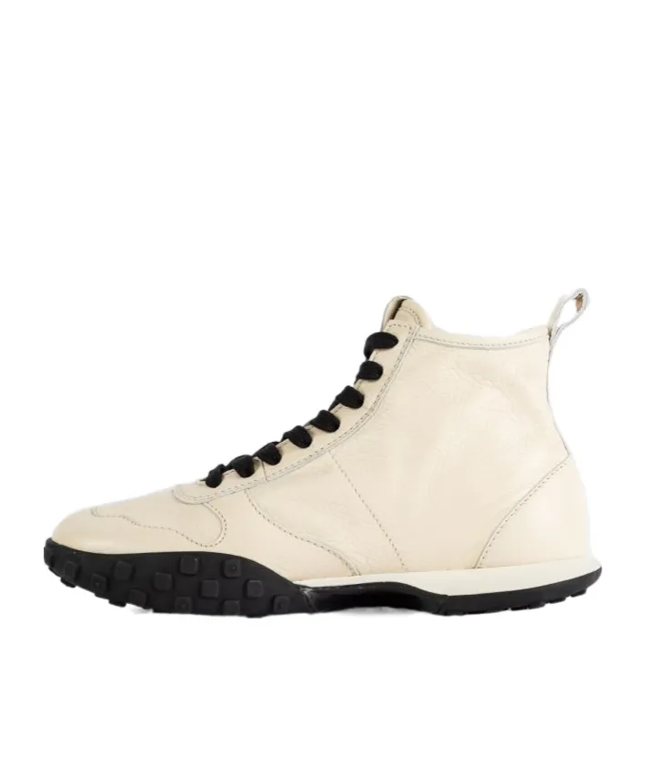 Leather High-Top Sneakers