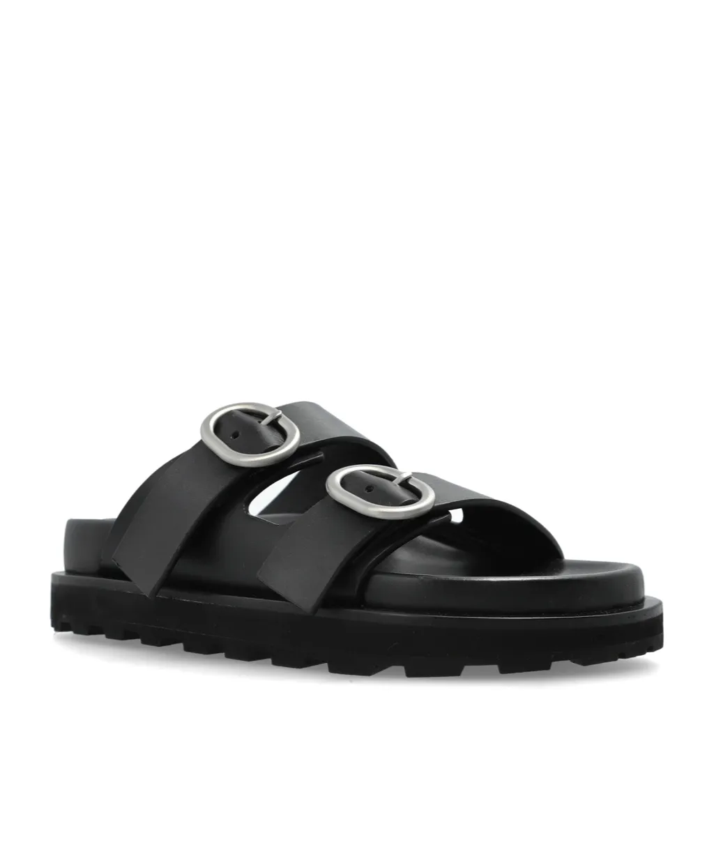 Buckle Detailed Flat Sandals
