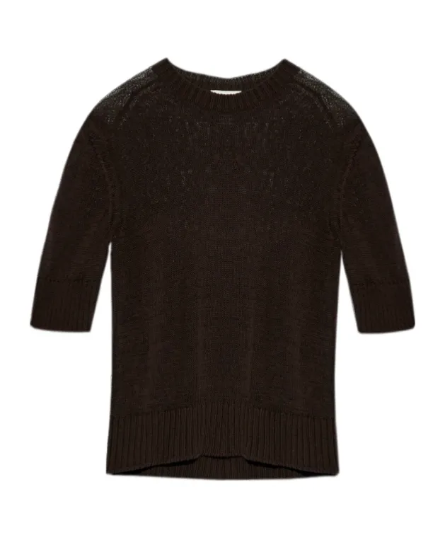 Knitted Crew-Neck T-Shirt