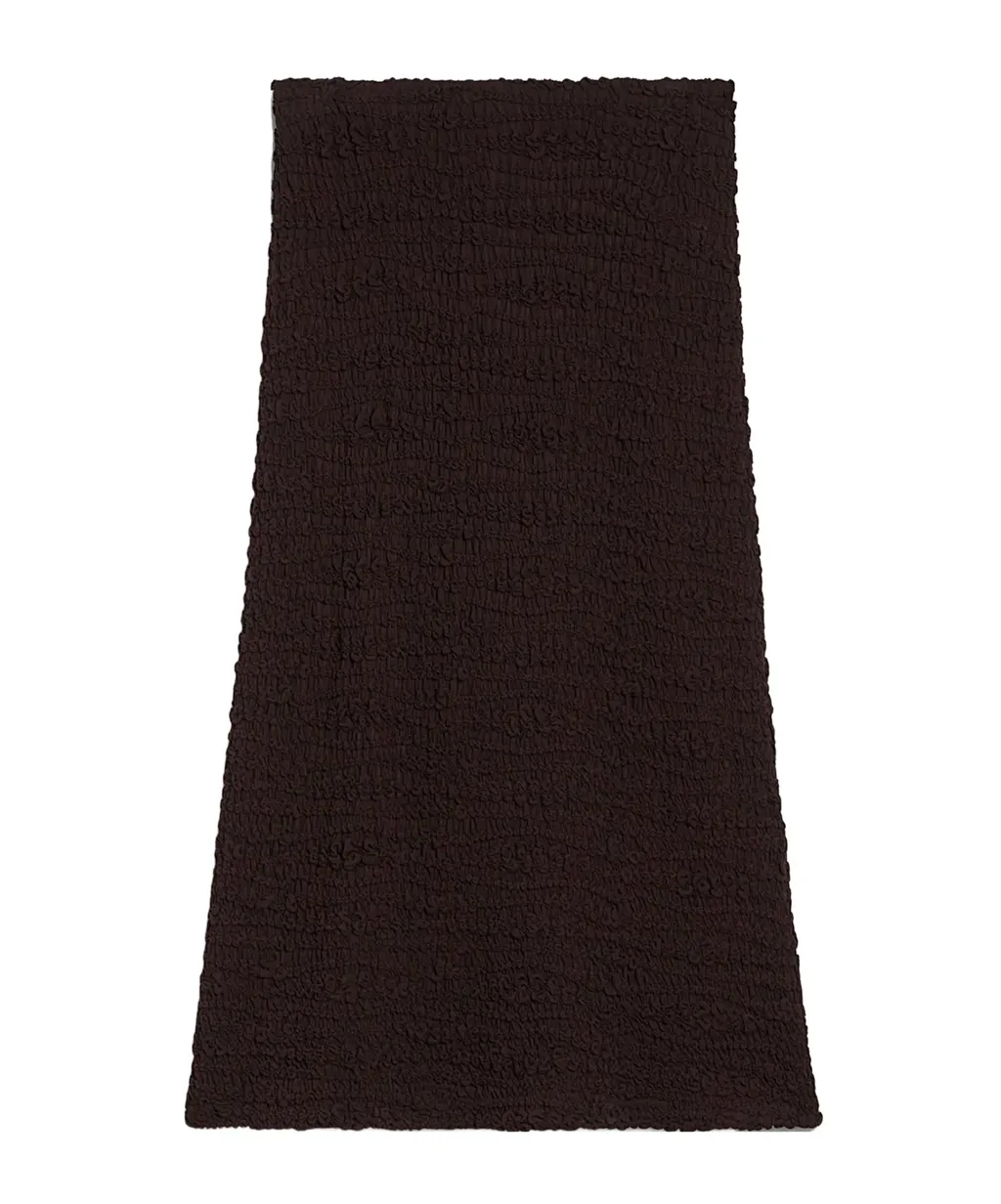 Crepe Straight Hem Midi Skirt
