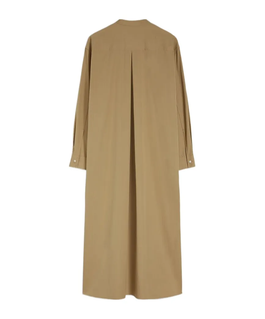 Long-Sleeved Poplin Shirt Dress