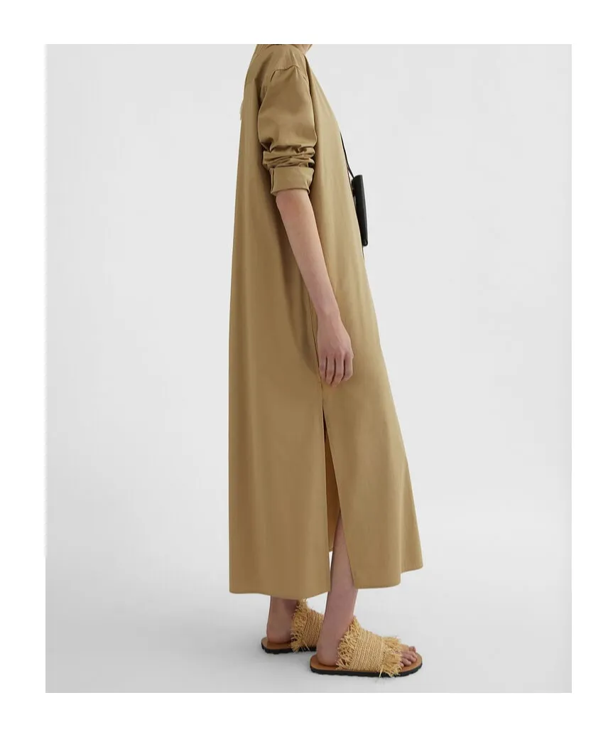 Long-Sleeved Poplin Shirt Dress
