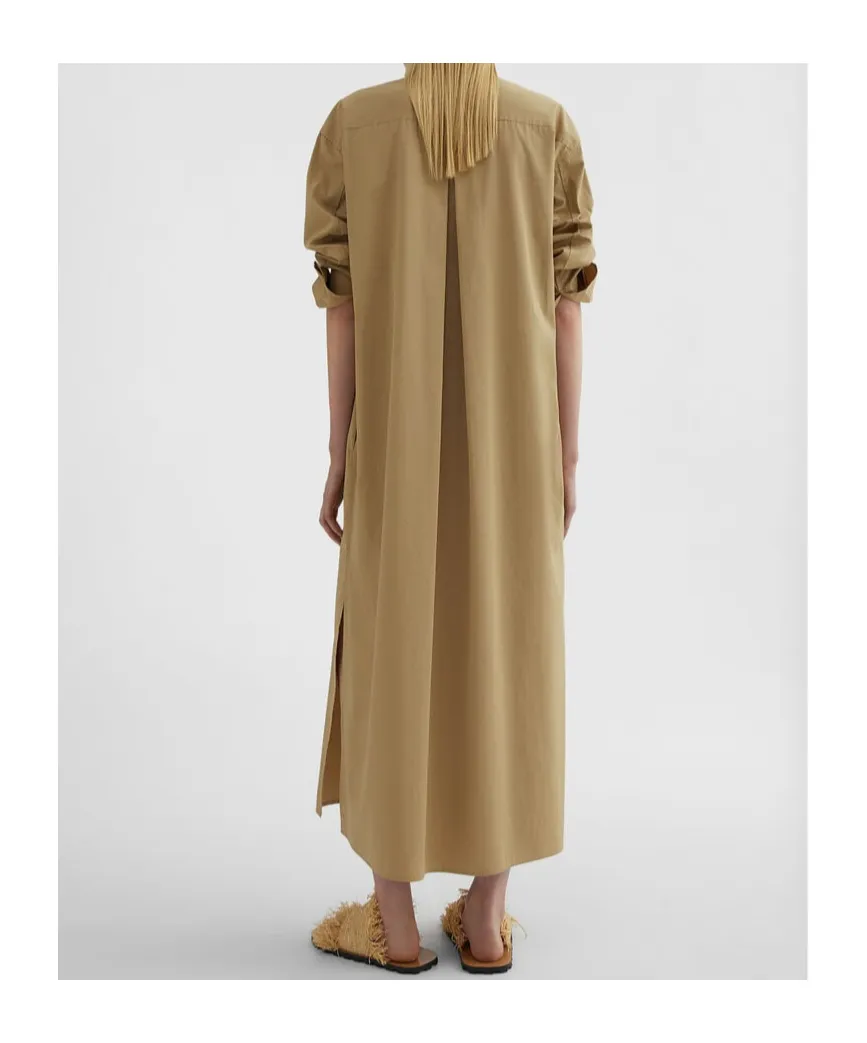 Long-Sleeved Poplin Shirt Dress