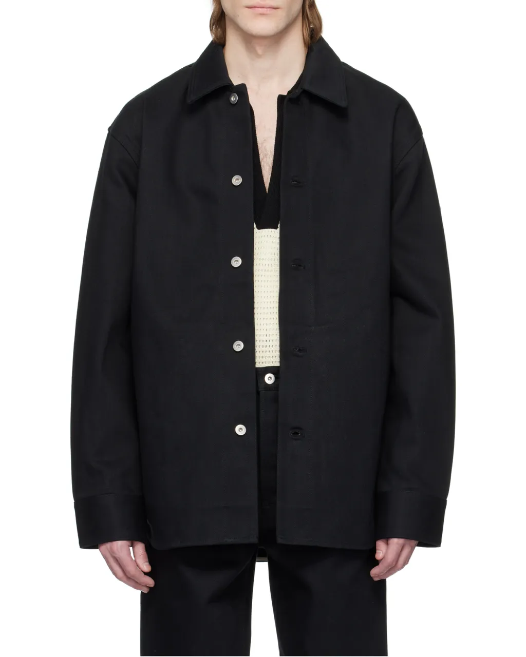 Long-Sleeved Denim Shirt