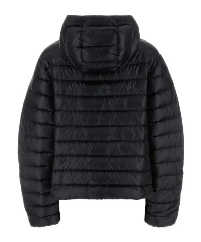 Quilted Hooded Drawstring Down Jacket