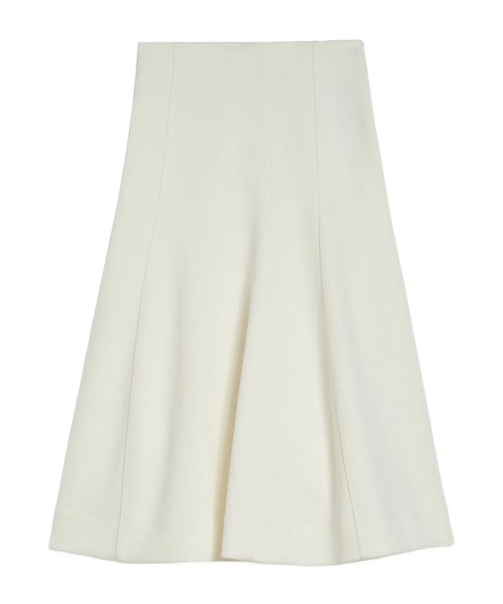 High Waist Flared Midi Skirt