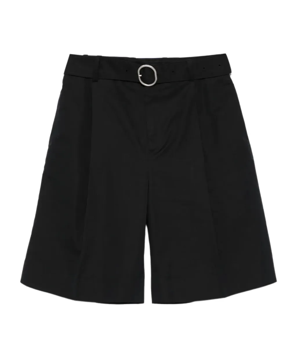 Concealed Button Poplin Shorts