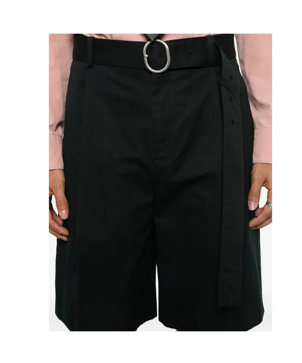 Concealed Button Poplin Shorts