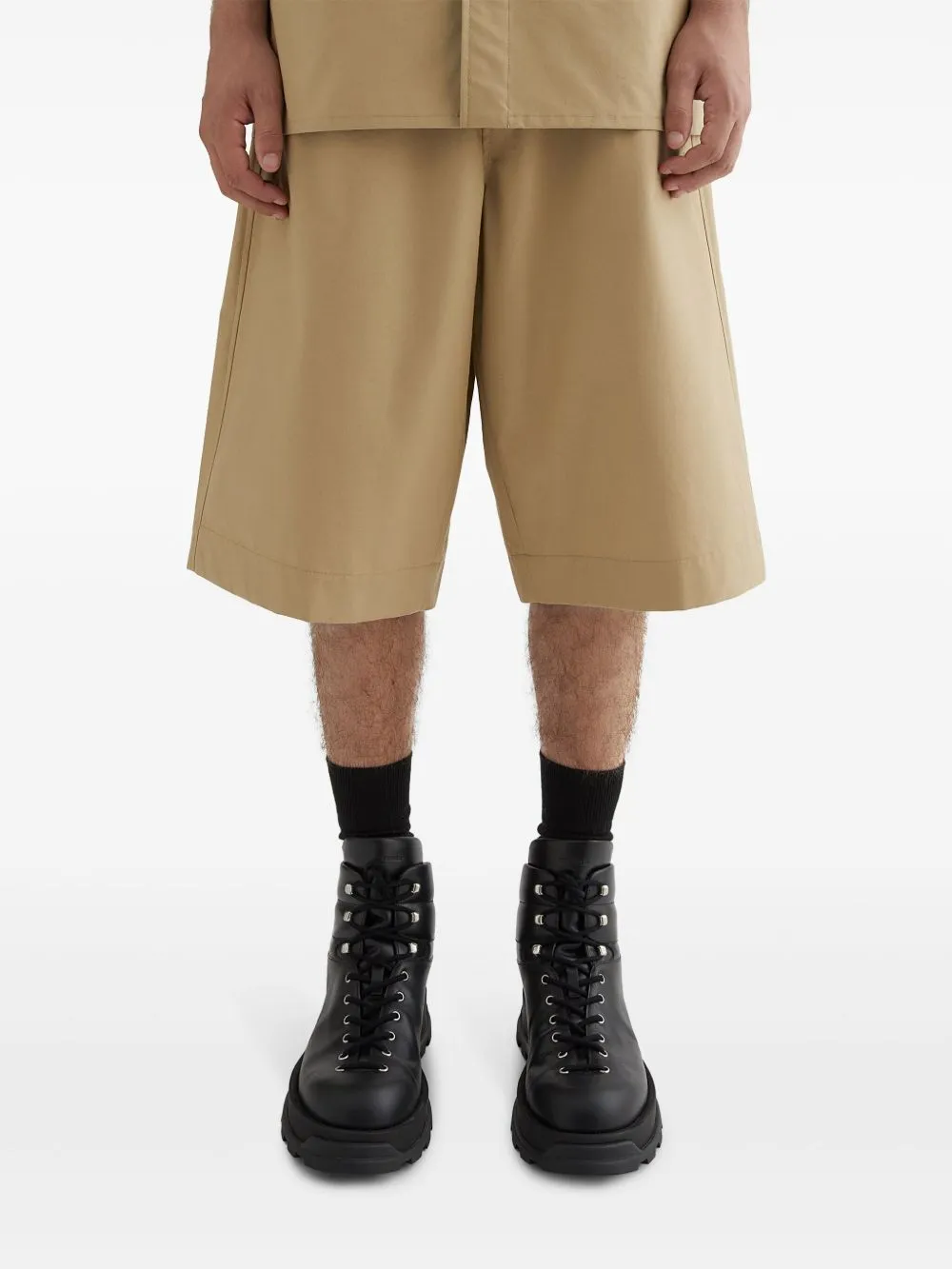 Wide-Leg Bermuda Shorts