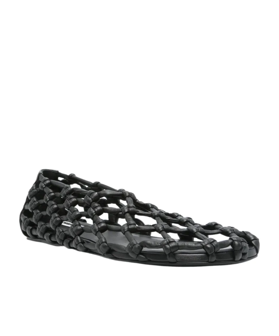 Knot-Detailed Round Toe Ballet Flats
