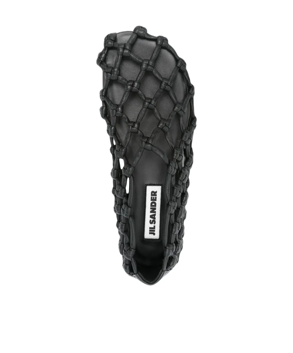 Knot-Detailed Round Toe Ballet Flats