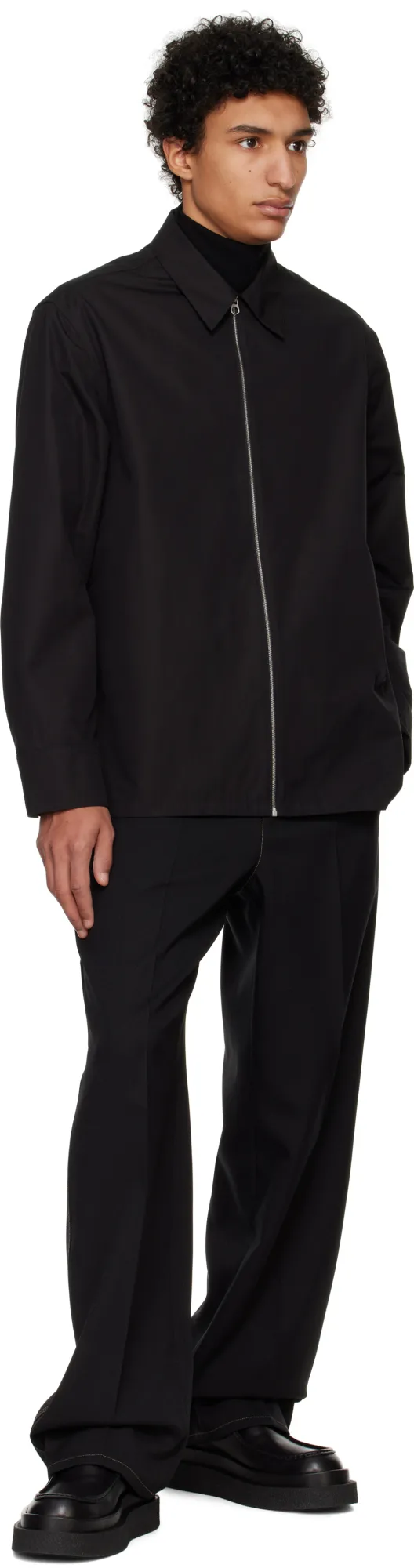 Long Sleeved Zip-Up Shirt