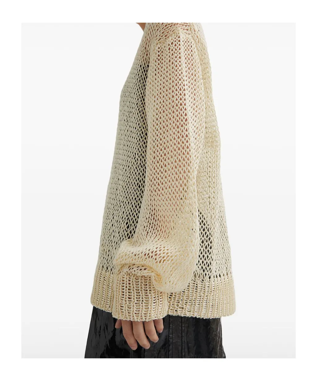 Open Knit Crewneck Jumper