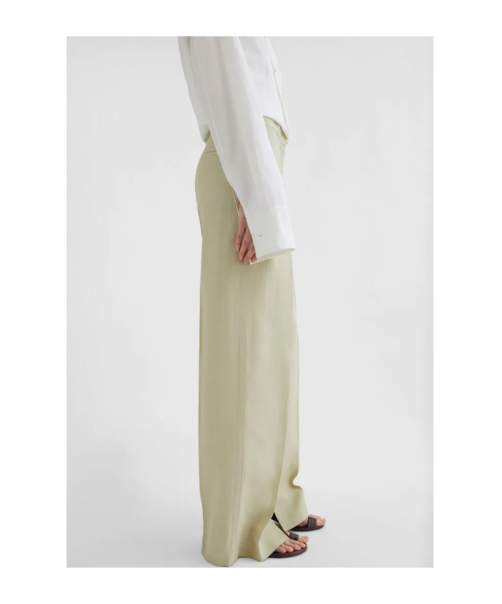 Pleat-Detailed Straight-Leg Trousers