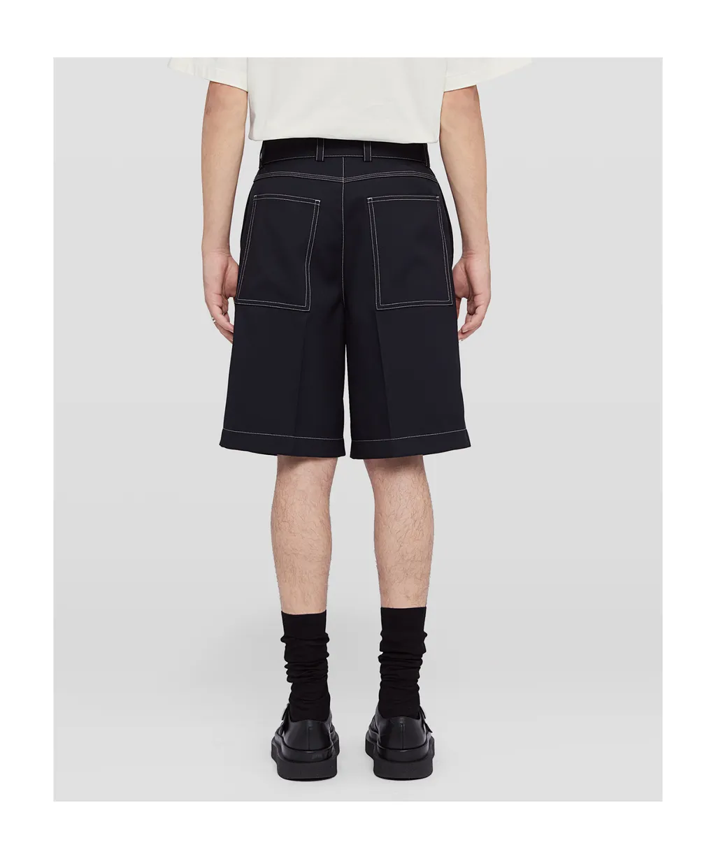 Belted Knee-Length Shorts