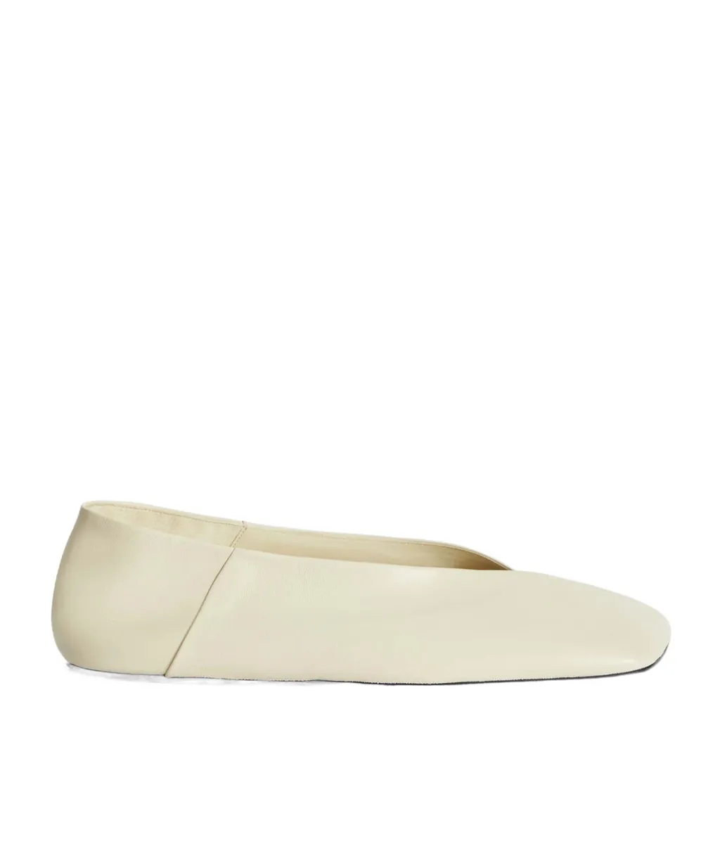 Square-Toe Ballerina Shoes