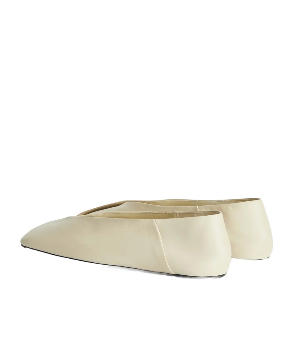 Square-Toe Ballerina Shoes
