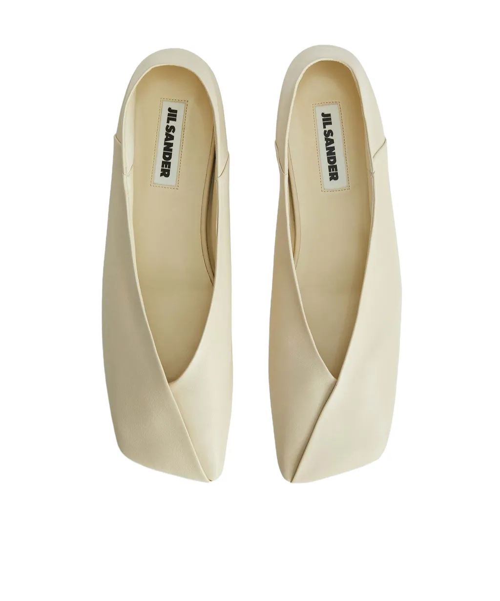 Square-Toe Ballerina Shoes
