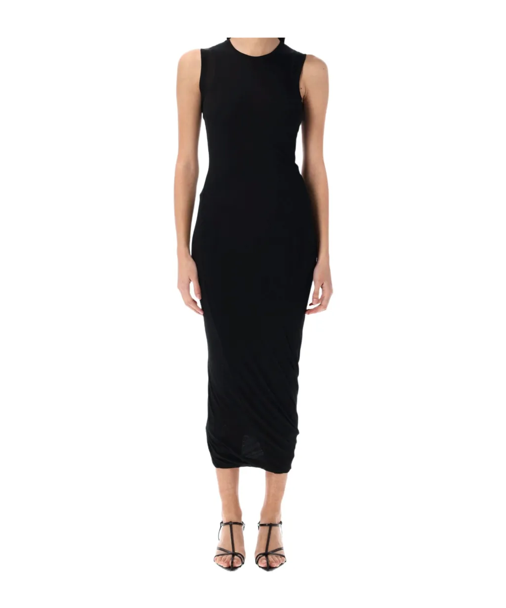 Crewneck Sleeveless Midi Dress
