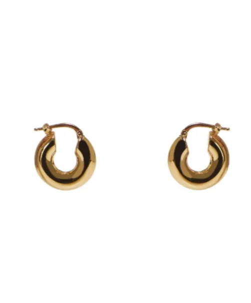 Logo Engraved Hoop Earrings