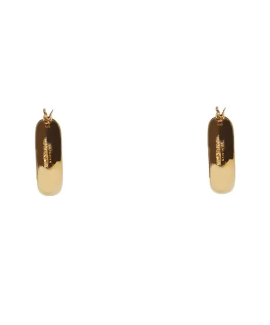 Logo Engraved Hoop Earrings