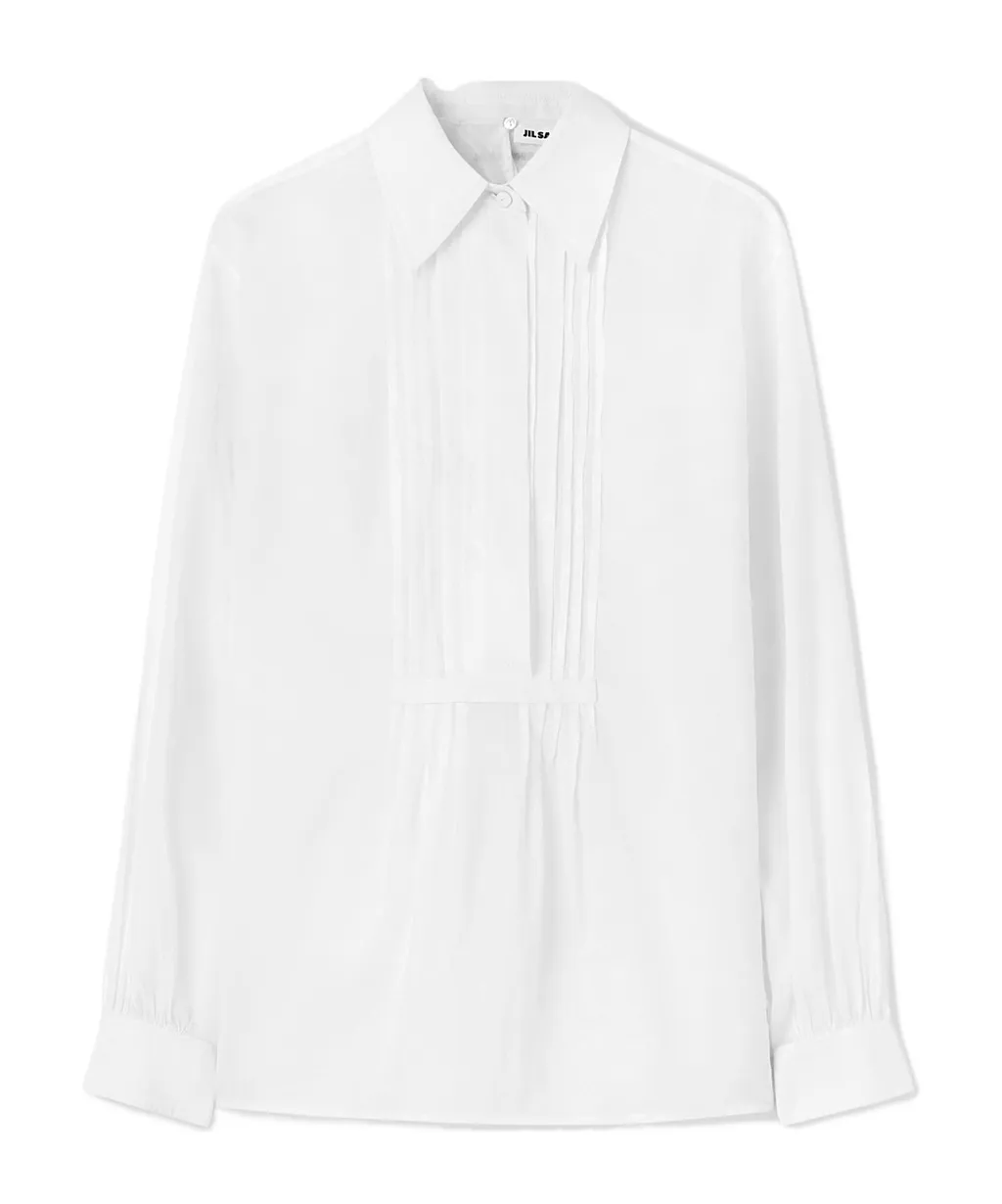 Pleated Cotton Shirt