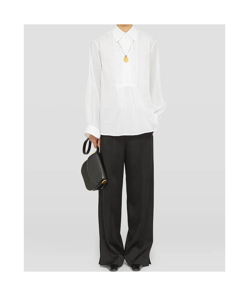 Pleated Cotton Shirt