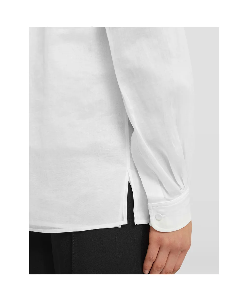 Pleated Cotton Shirt