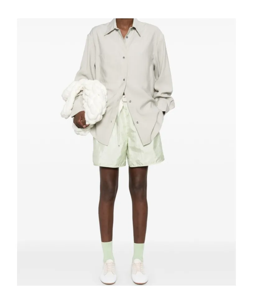 Belted Straight-Leg Shorts