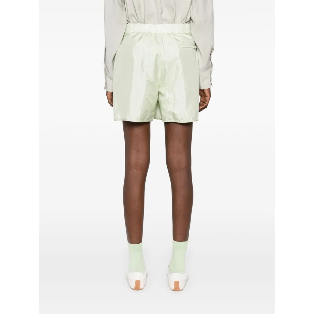 Belted Straight-Leg Shorts