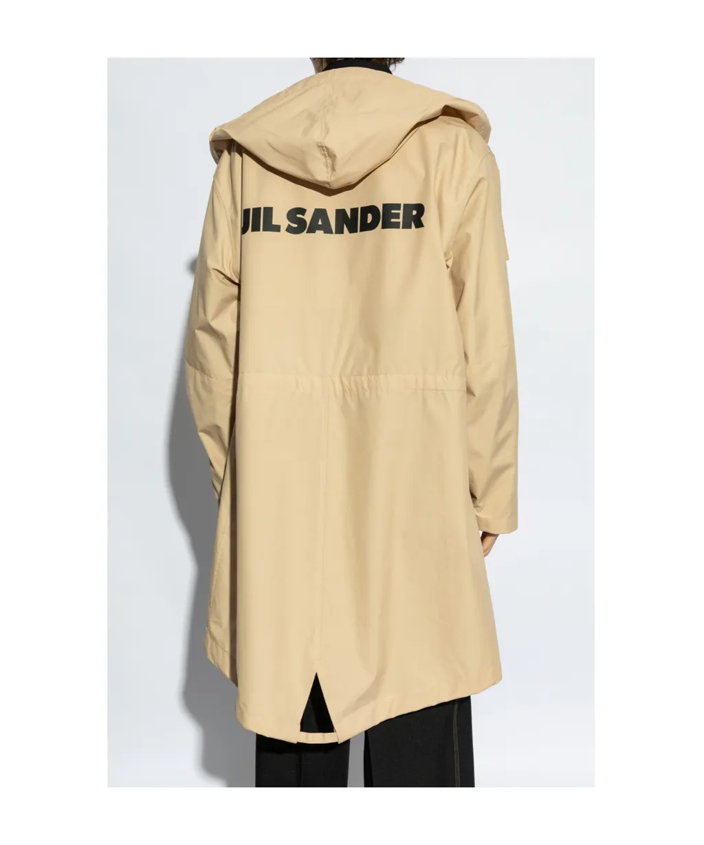 Logo Printed Hooded Parka
