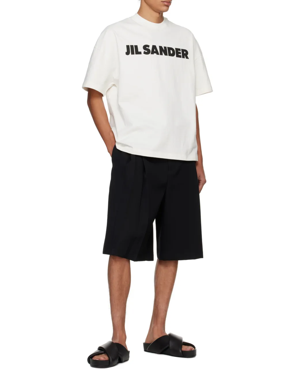 Belted Gabardine Bermuda Shorts