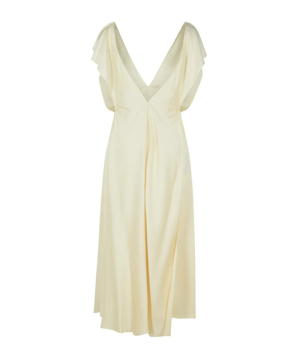 V-Neck Midi Dress